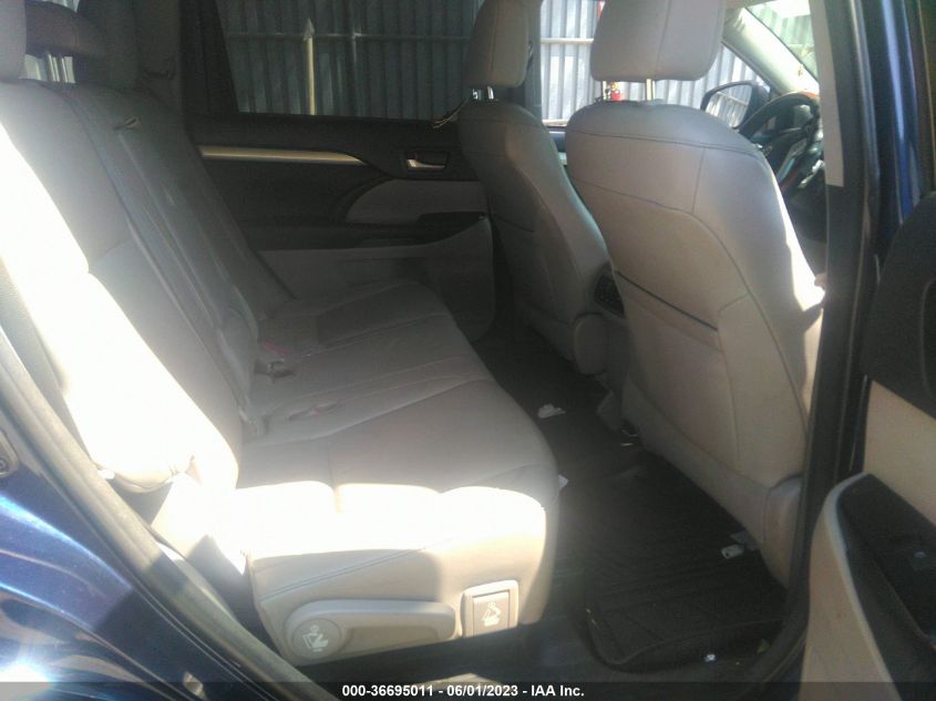 2016 TOYOTA HIGHLANDER XLE - 5TDJKRFH7GS273637