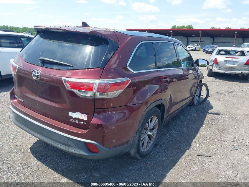 2014 TOYOTA HIGHLANDER XLE - 5TDJKRFHXES029669