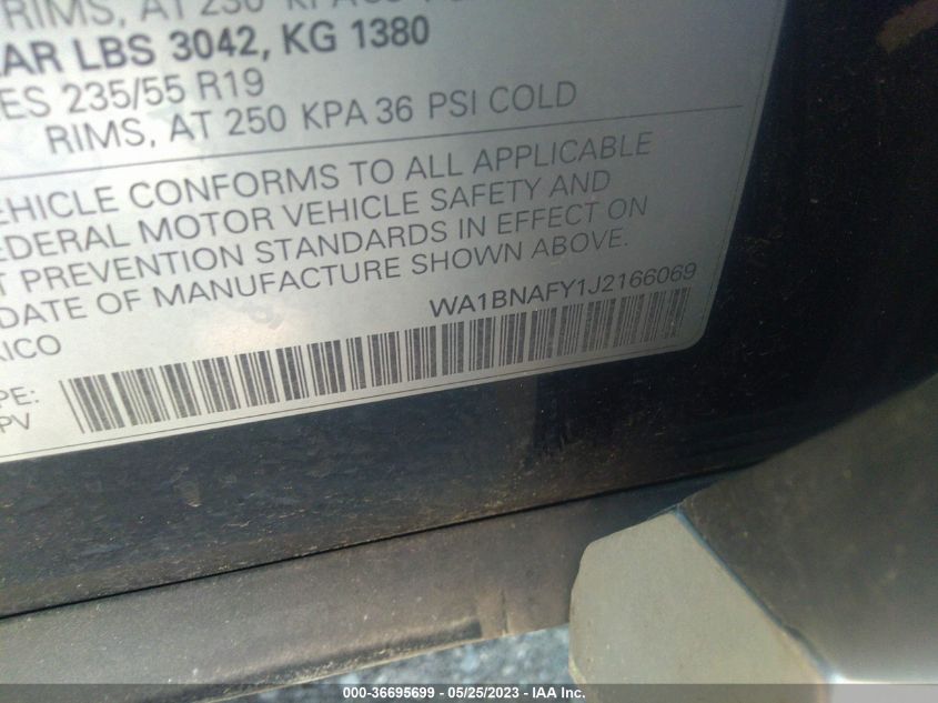 2018 AUDI Q5 PREMIUM PLUS - WA1BNAFY1J2166069
