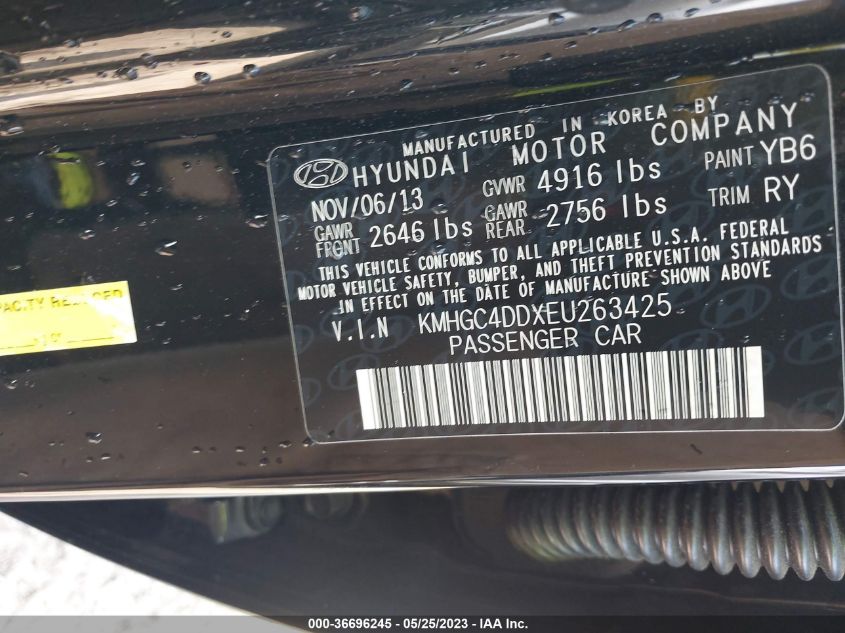 2014 HYUNDAI GENESIS 3.8L - KMHGC4DDXEU263425