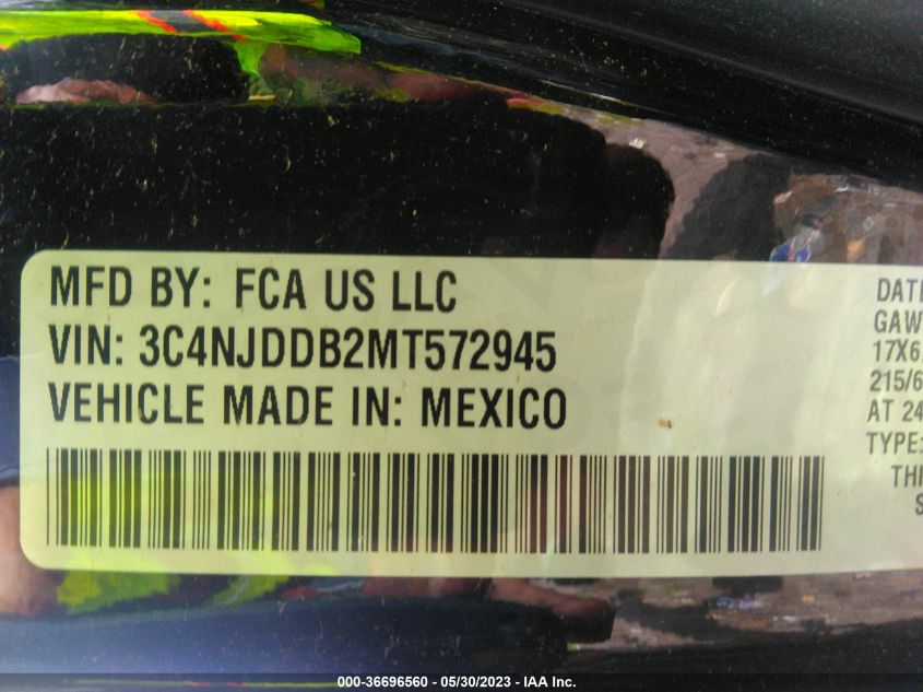 2021 JEEP COMPASS TRAILHAWK - 3C4NJDDB2MT572945