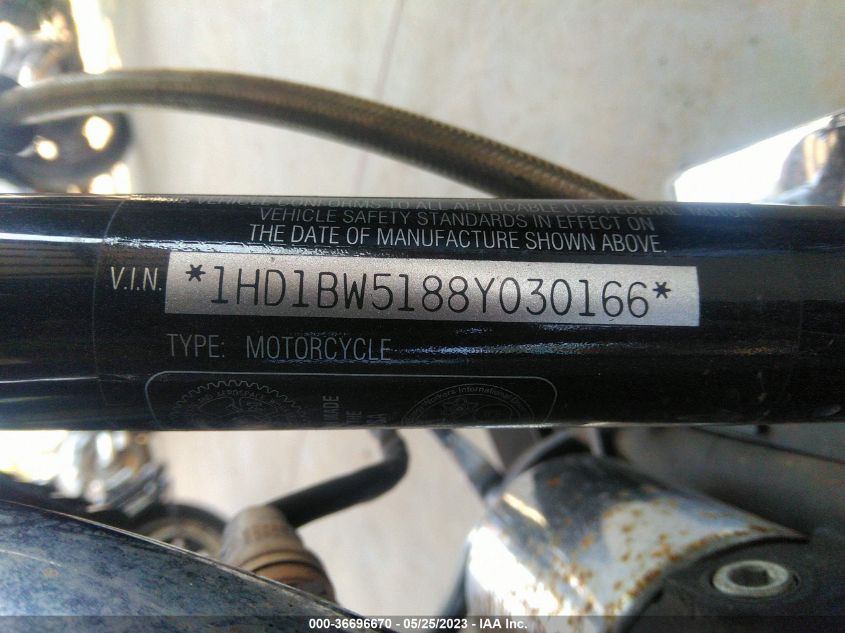 2008 HARLEY-DAVIDSON FLSTC - 1HD1BW5188Y030166