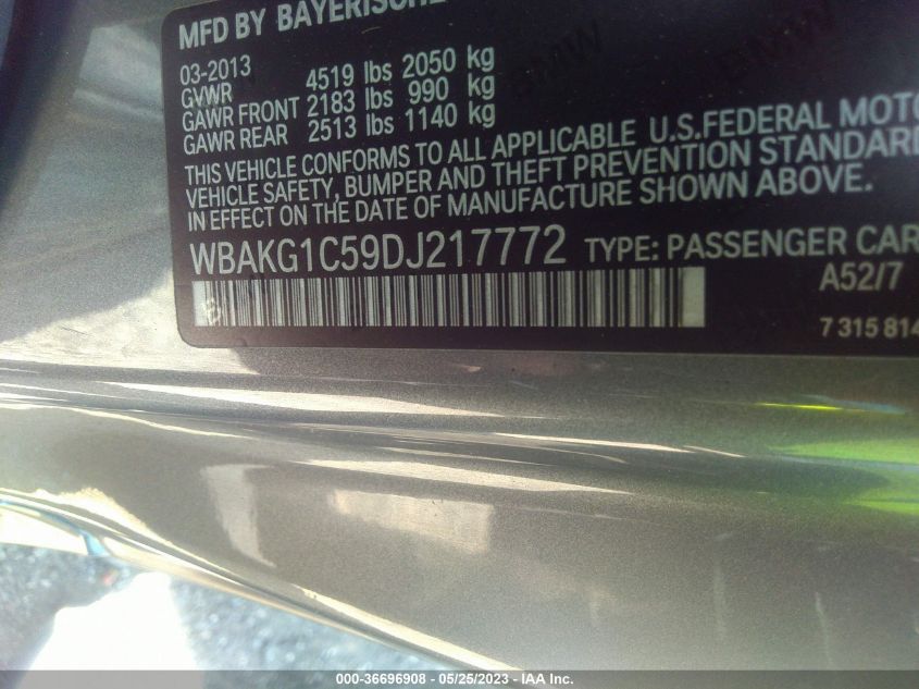 2013 BMW 3 SERIES 335IS - WBAKG1C59DJ217772