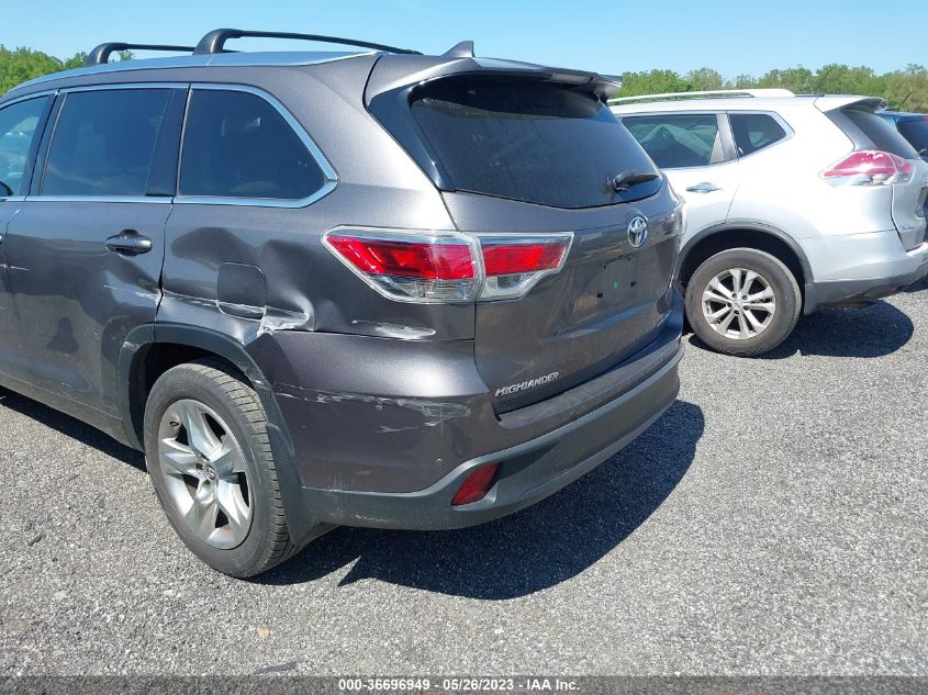 2016 TOYOTA HIGHLANDER LIMITED - 5TDDKRFH0GS332363