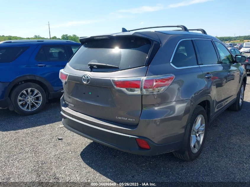 2016 TOYOTA HIGHLANDER LIMITED - 5TDDKRFH0GS332363