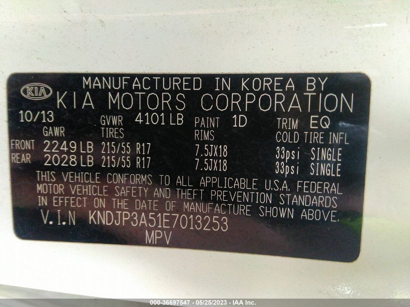 2014 KIA SOUL + - KNDJP3A51E7013253