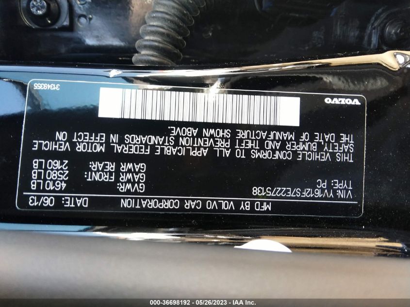 2014 VOLVO S60 T5 - YV1612FS7E2275138