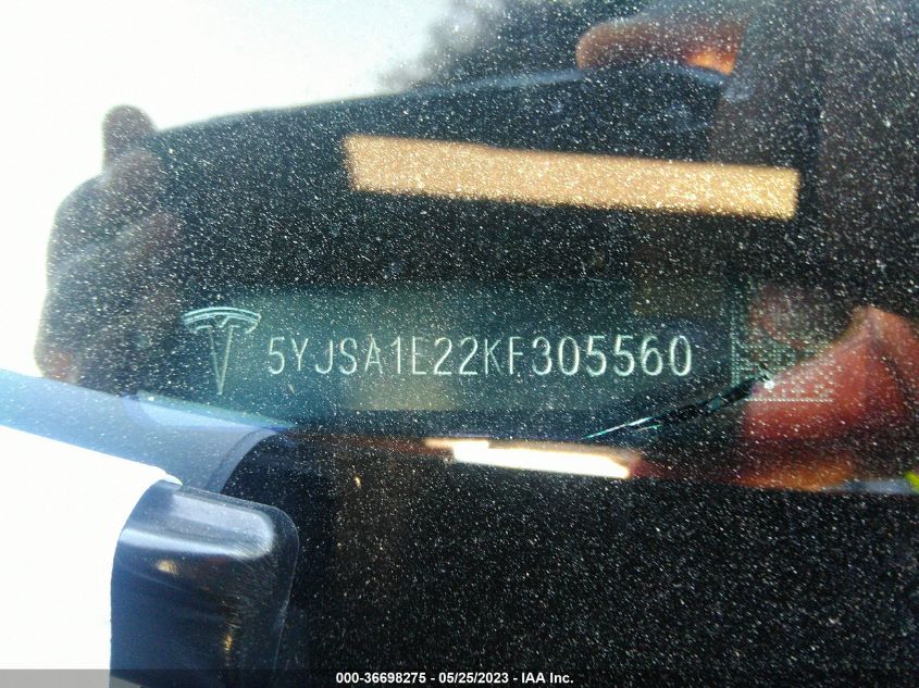 2019 TESLA MODEL S - 5YJSA1E22KF305560