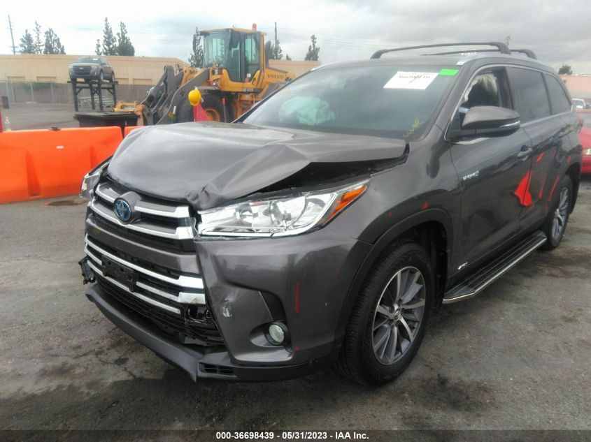 2019 TOYOTA HIGHLANDER HYBRID XLE - 5TDJGRFH5KS057893