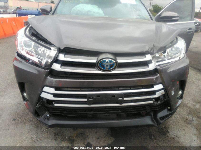 2019 TOYOTA HIGHLANDER HYBRID XLE - 5TDJGRFH5KS057893