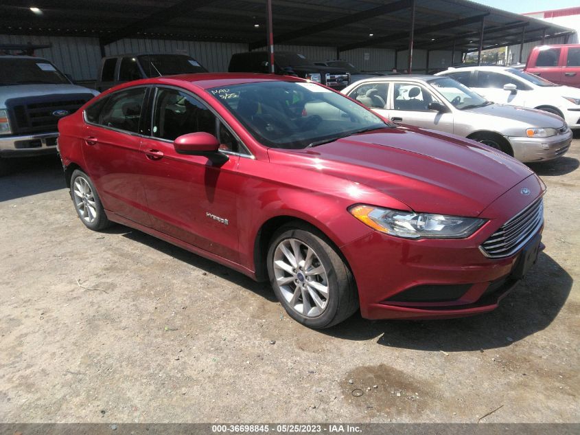 2017 FORD FUSION HYBRID SE - 3FA6P0LUXHR238556