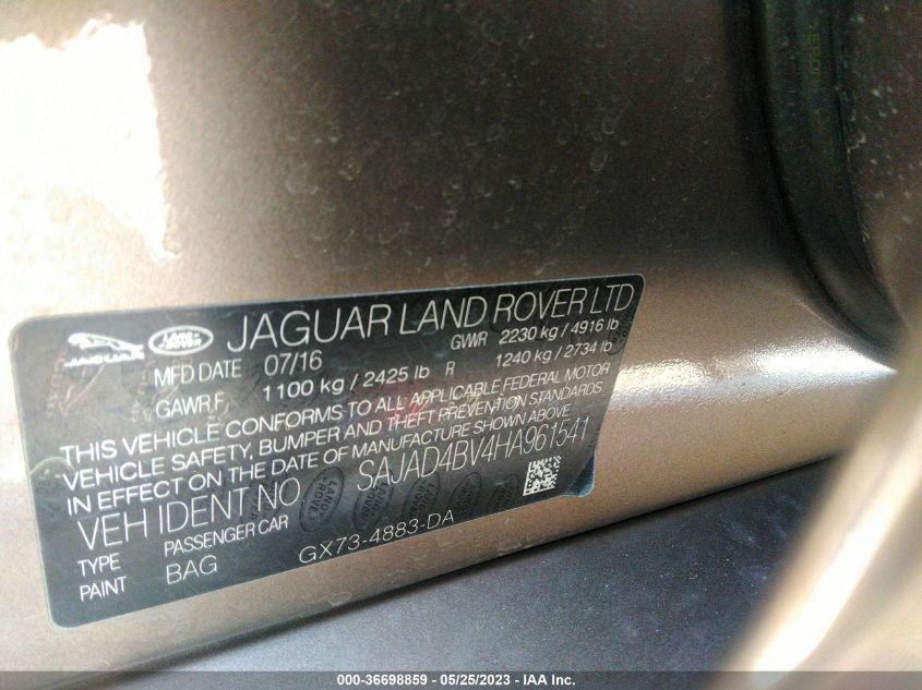 2017 JAGUAR XE 35T PREMIUM - SAJAD4BV4HA961541