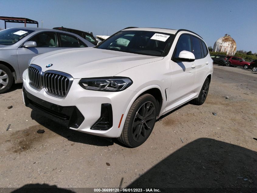 2022 BMW X3 XDRIVE30I - 5UX53DP04N9L98258