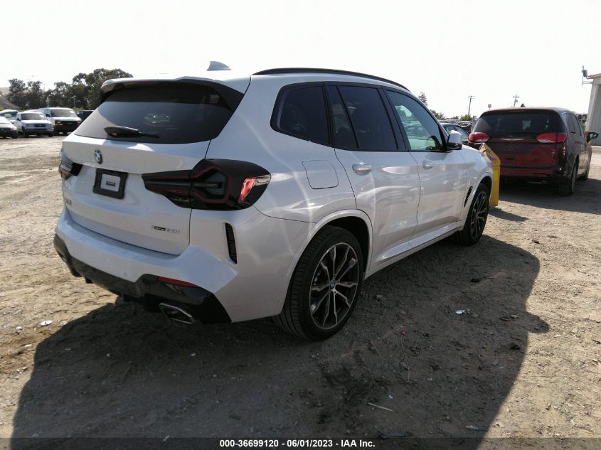 2022 BMW X3 XDRIVE30I - 5UX53DP04N9L98258