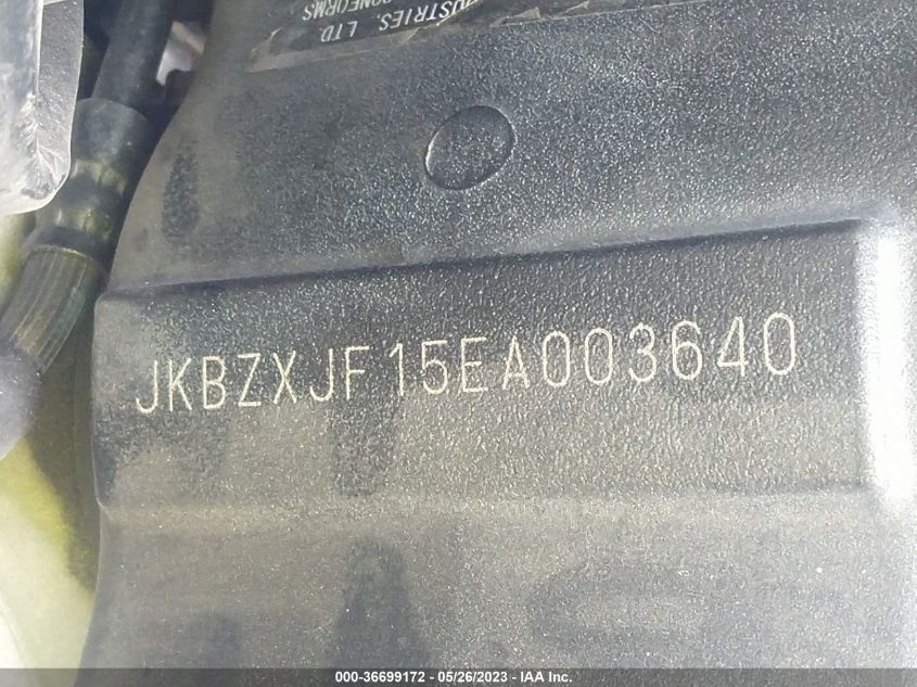 2014 KAWASAKI ZX636 F JKBZXJF15EA003640