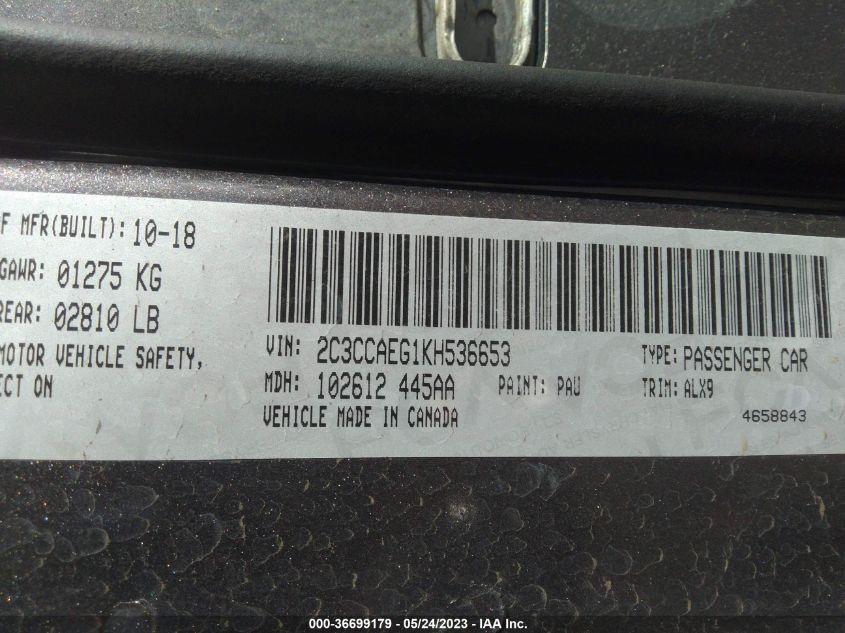 2019 CHRYSLER 300 LIMITED - 2C3CCAEG1KH536653