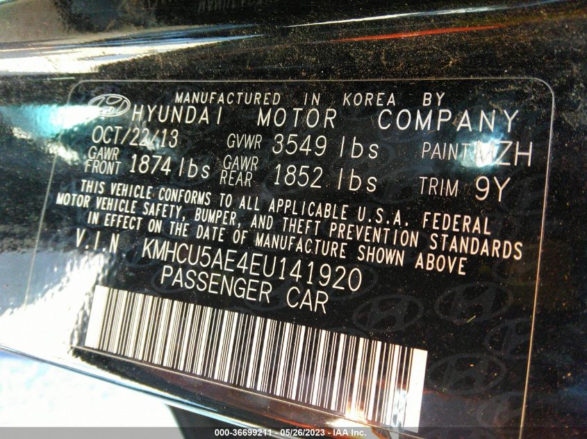 2014 HYUNDAI ACCENT SE - KMHCU5AE4EU141920