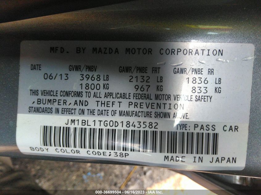 2013 MAZDA MAZDA3 I SV - JM1BL1TG0D1843582