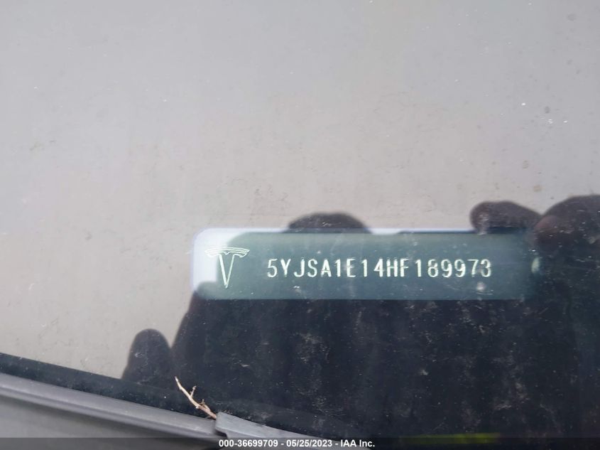 2017 TESLA MODEL S 60/75 - 5YJSA1E14HF189973