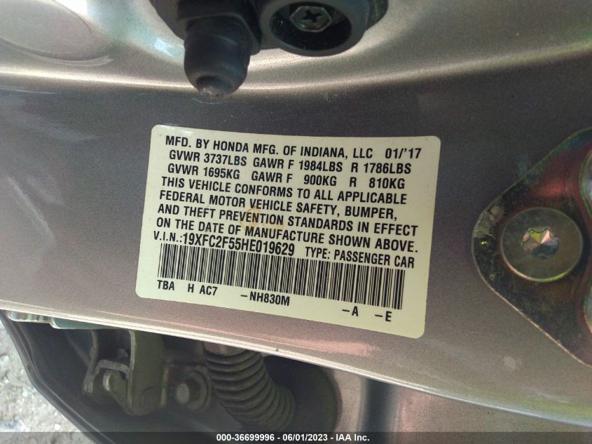 2017 HONDA CIVIC SEDAN LX - 19XFC2F55HE019629