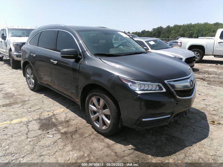 2015 ACURA MDX ADVANCE/ENTERTAINMENT PKG - 5FRYD3H85FB013709