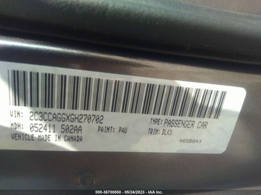 2016 CHRYSLER 300 300S ALLOY EDITION - 2C3CCAGGXGH270702