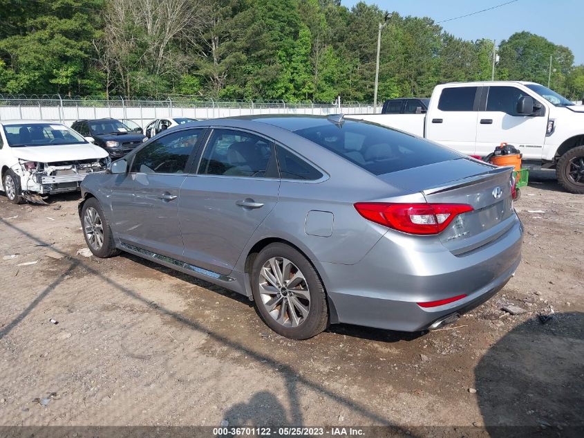 2016 HYUNDAI SONATA 2.4L SPORT - 5NPE34AF8GH380497