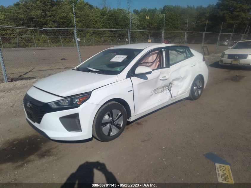 2018 HYUNDAI IONIQ HYBRID BLUE - KMHC65LC8JU065005