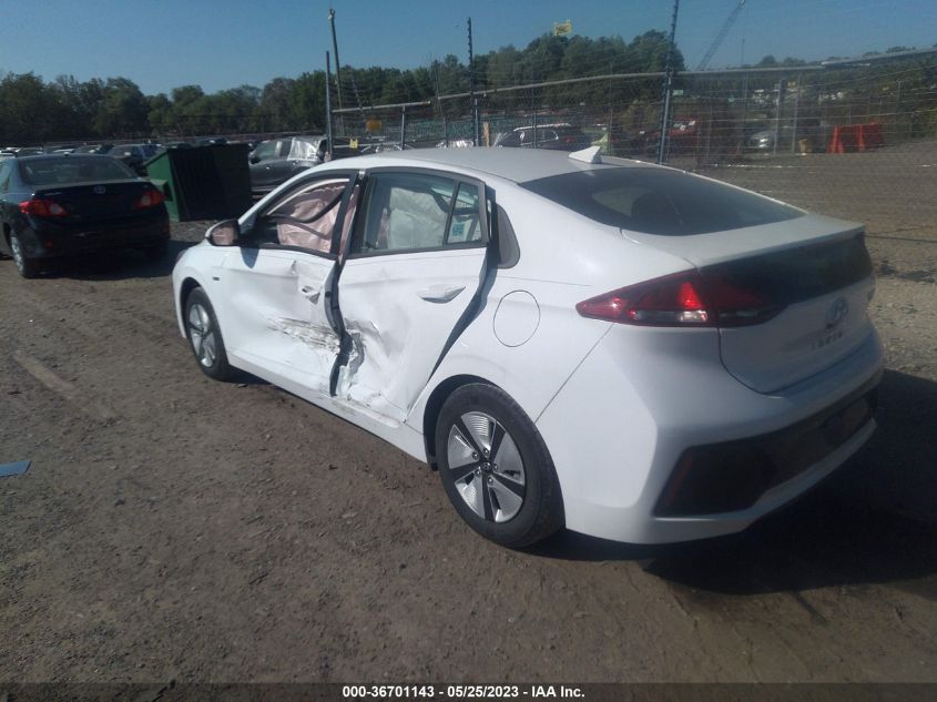 2018 HYUNDAI IONIQ HYBRID BLUE - KMHC65LC8JU065005
