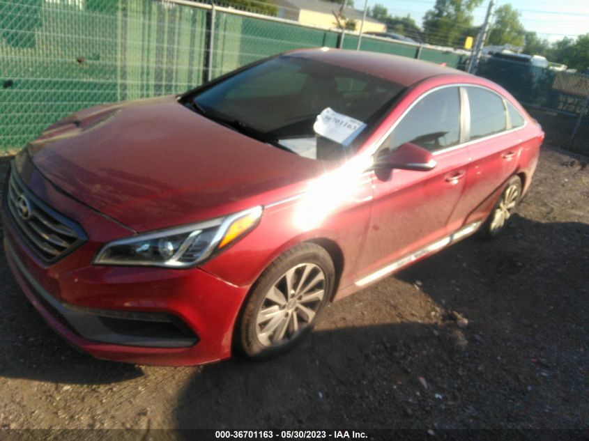 2015 HYUNDAI SONATA 2.4L SPORT - 5NPE34AF3FH190539