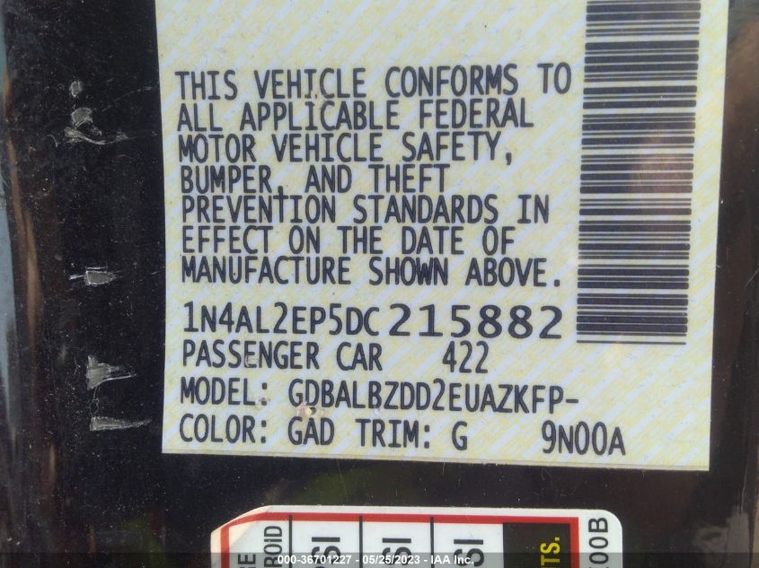 2013 NISSAN ALTIMA 2.5 S - 1N4AL2EP5DC215882