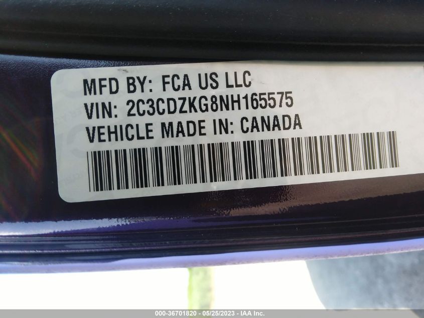 2022 DODGE CHALLENGER GT - 2C3CDZKG8NH165575