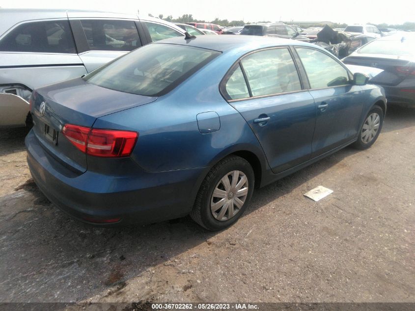 2015 VOLKSWAGEN JETTA SEDAN 2.0L S W/TECHNOLOGY - 3VW2K7AJ1FM311541