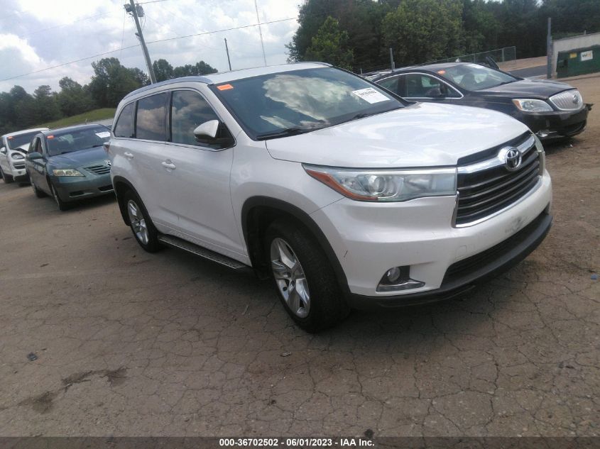 2014 TOYOTA HIGHLANDER LIMITED - 5TDDKRFH2ES032790