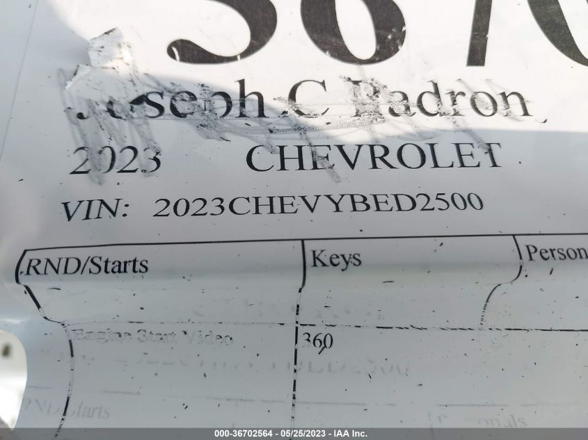 2023 CHEVROLET SILVERADO 2500 2023CHEVYBED2500