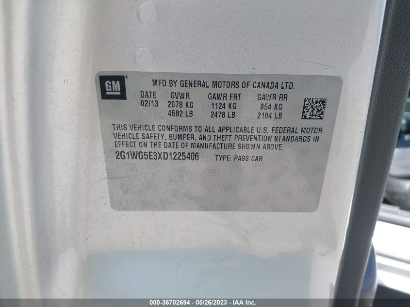 2013 CHEVROLET IMPALA LT - 2G1WG5E3XD1225406