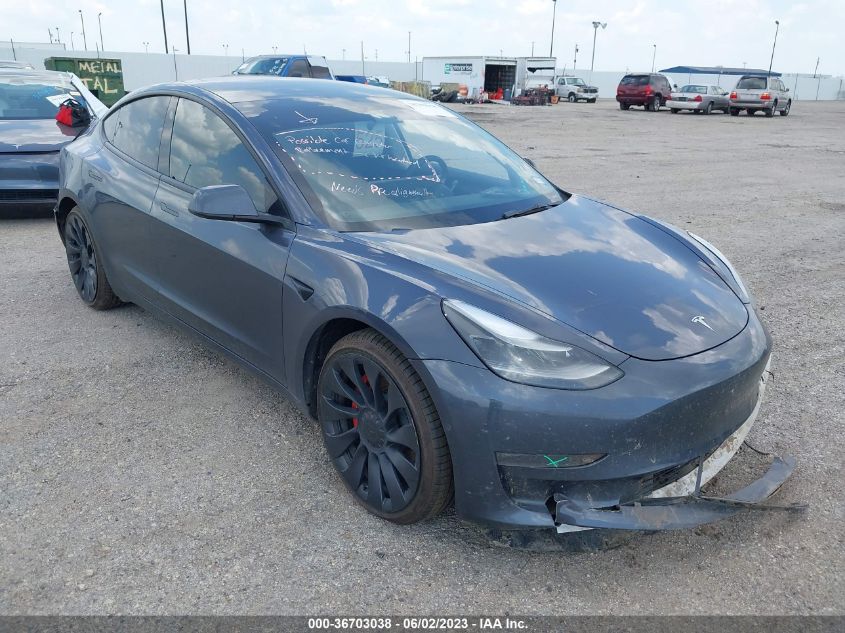 2022 TESLA MODEL 3 PERFORMANCE - 5YJ3E1EC4NF258960