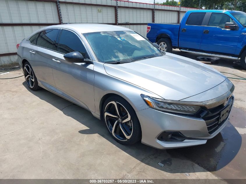 2021 HONDA ACCORD SEDAN SPORT - 1HGCV1F31MA098320