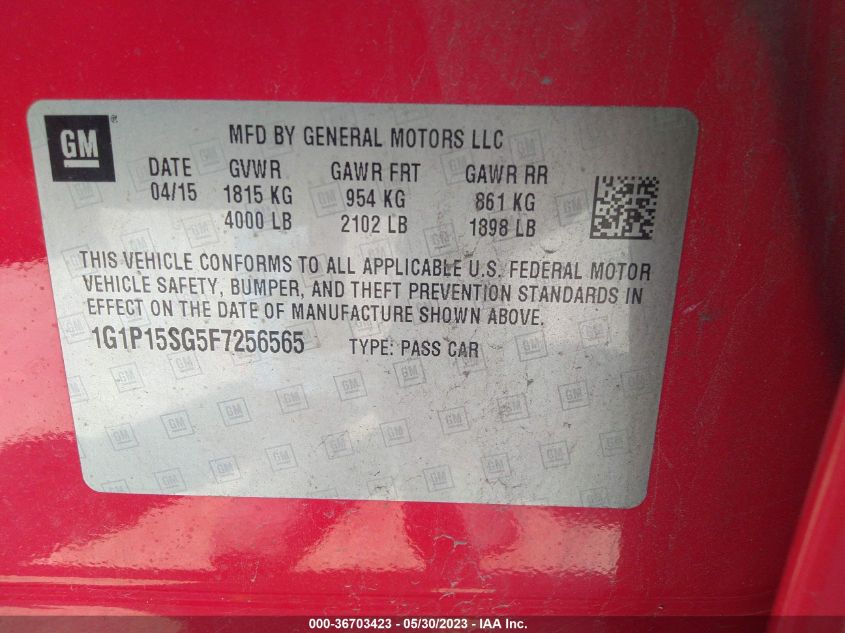 2015 CHEVROLET CRUZE L - 1G1P15SG5F7256565
