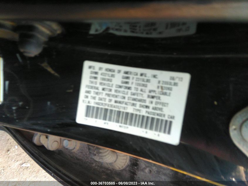 2014 HONDA ACCORD SEDAN EX-L - 1HGCR2F83EA007197