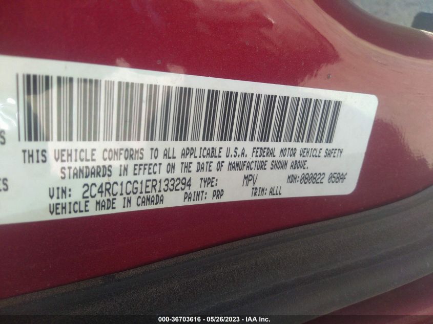 2014 CHRYSLER TOWN & COUNTRY TOURING-L - 2C4RC1CG1ER133294