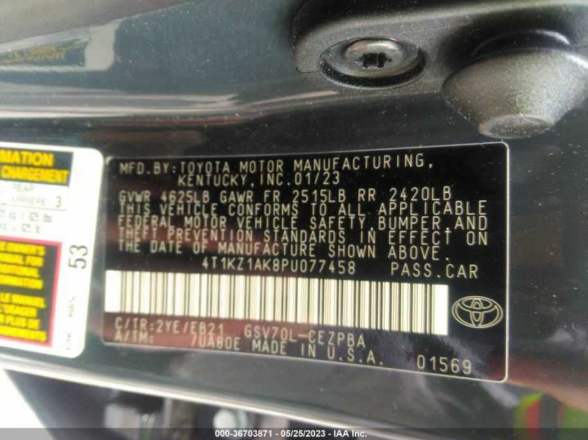 2023 TOYOTA CAMRY V6 - 4T1KZ1AK8PU077458