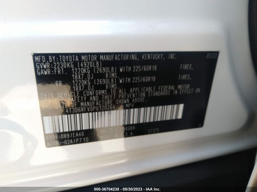 2023 TOYOTA RAV4 HYBRID LIMITED - 4T3D6RFV0PU120264