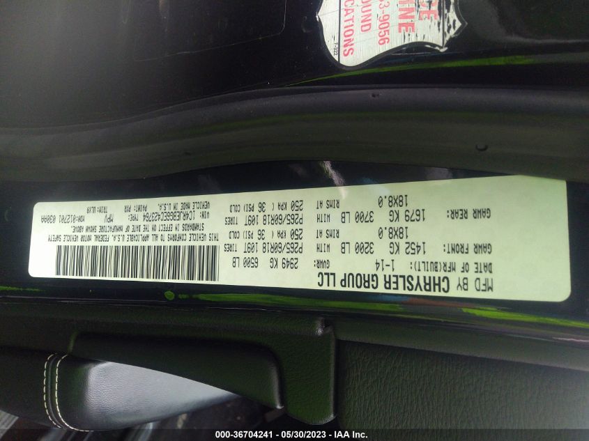 2014 JEEP GRAND CHEROKEE LIMITED - 1C4RJEBG6EC423764