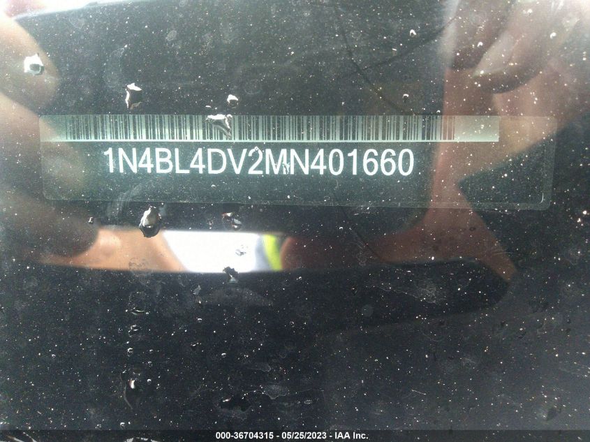 2021 NISSAN ALTIMA 2.5 SV - 1N4BL4DV2MN401660