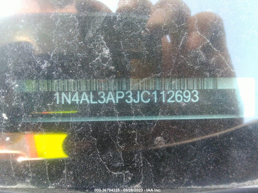 VIN 1N4AL3AP3JC112693 2018 NISSAN ALTIMA 2.5 S