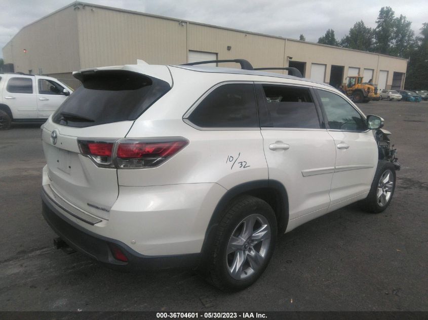 2016 TOYOTA HIGHLANDER LIMITED - 5TDDKRFH3GS339114