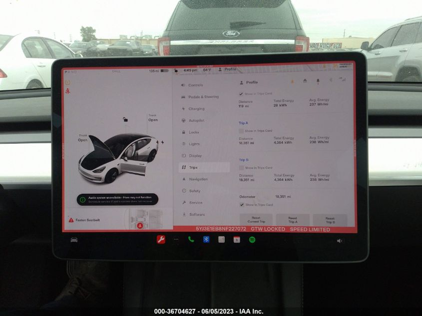 2022 TESLA MODEL 3 LONG RANGE - 5YJ3E1EB8NF227072