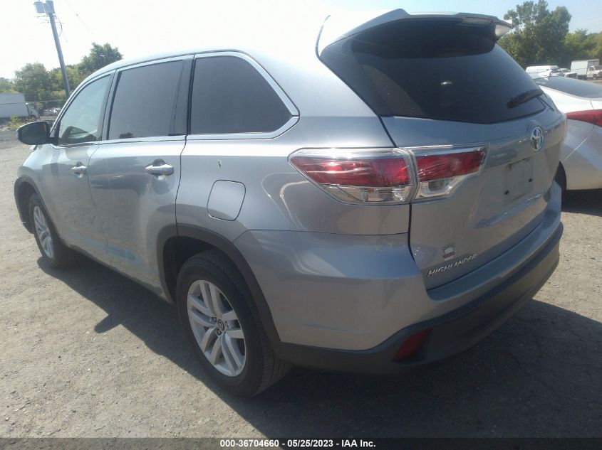 2016 TOYOTA HIGHLANDER LE - 5TDZARFHXGS019751