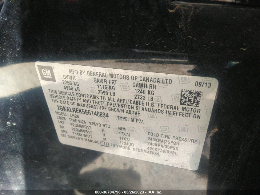 2014 GMC TERRAIN SLE - 2GKALREK5E6140834